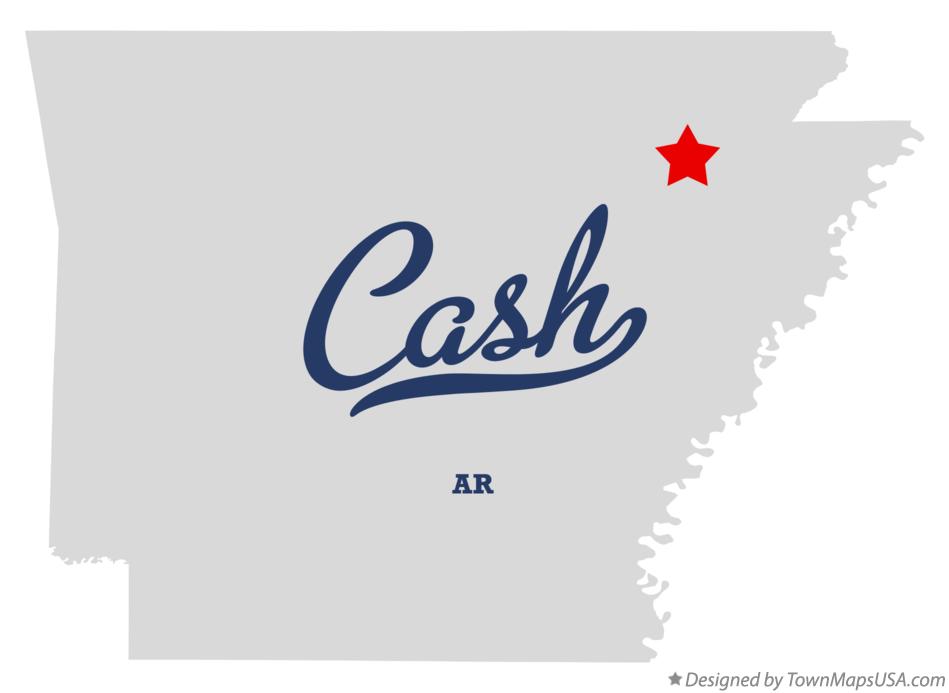 Map of Cash Arkansas AR
