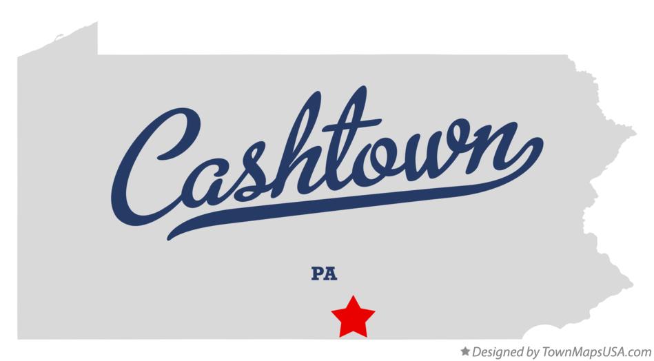Map of Cashtown Pennsylvania PA