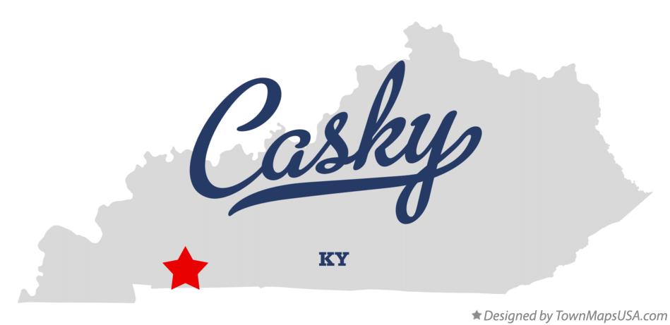 Map of Casky Kentucky KY