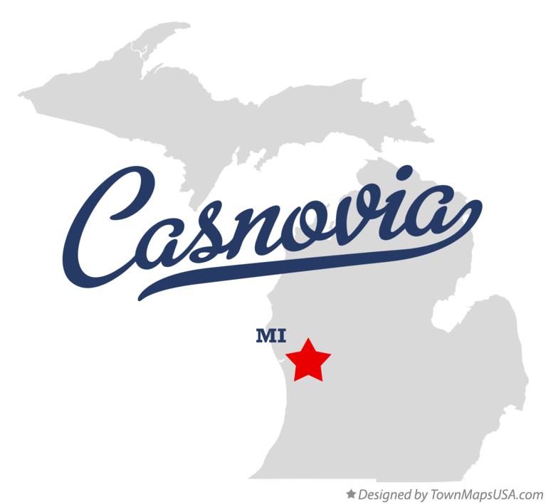 Map of Casnovia Michigan MI
