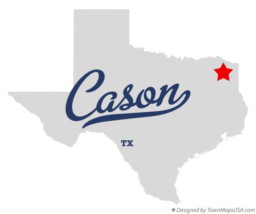 Map of Cason Texas TX