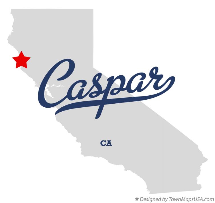 Map of Caspar California CA