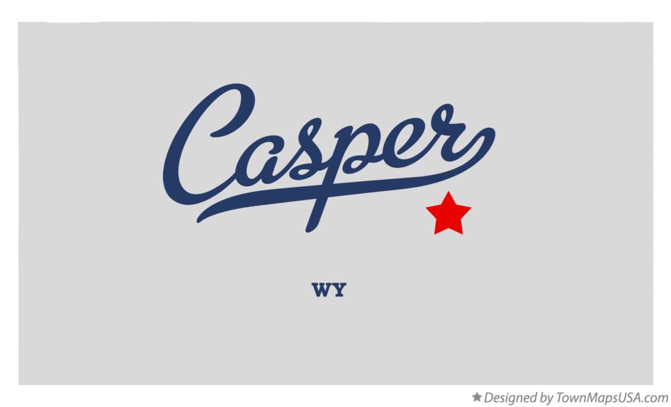 Map of Casper Wyoming WY