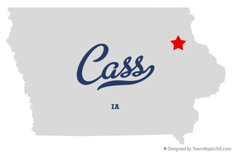 Map of Cass Iowa IA