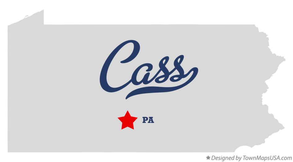 Map of Cass Pennsylvania PA