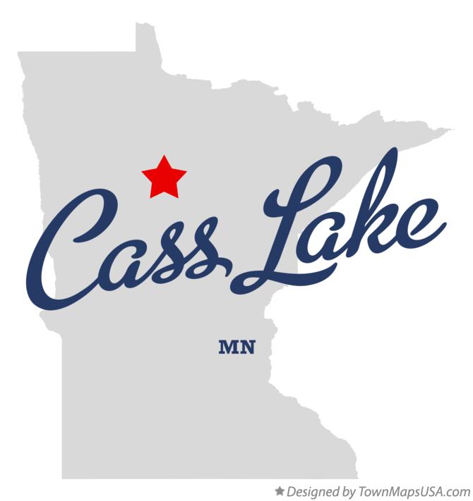 Map of Cass Lake Minnesota MN