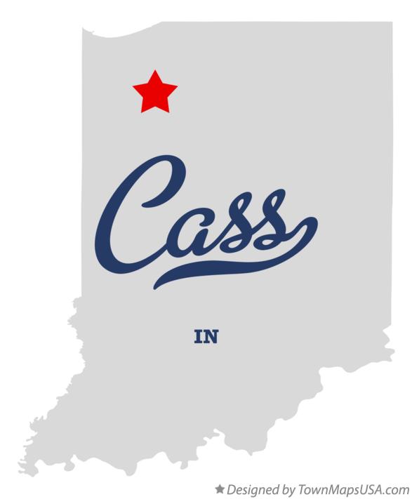 Map of Cass Indiana IN