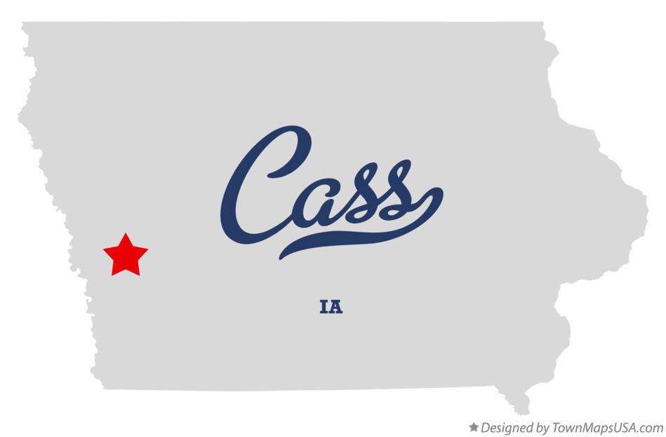 Map of Cass Iowa IA