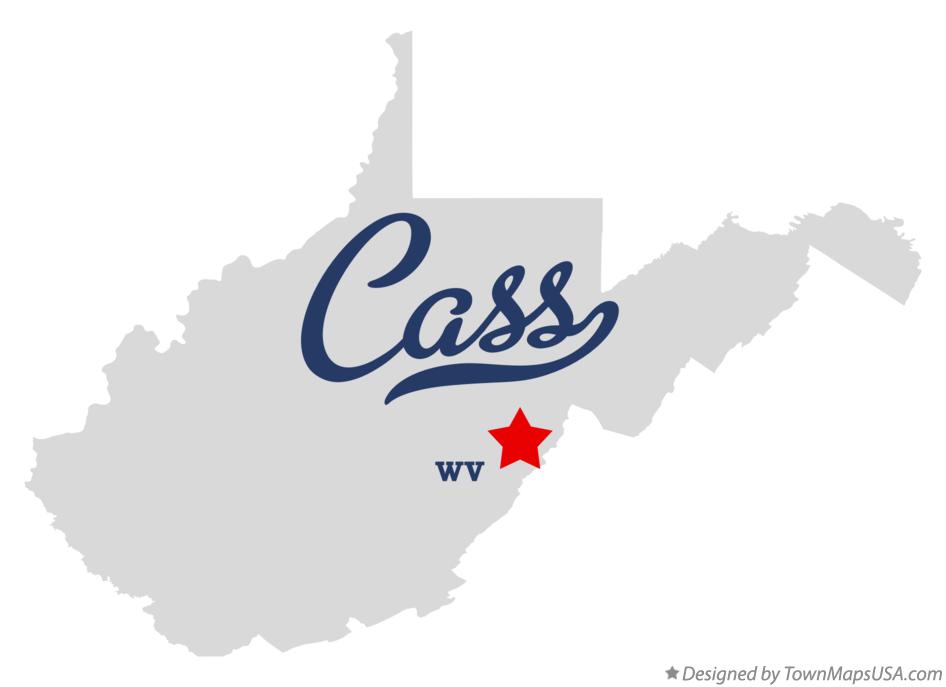 Map of Cass West Virginia WV