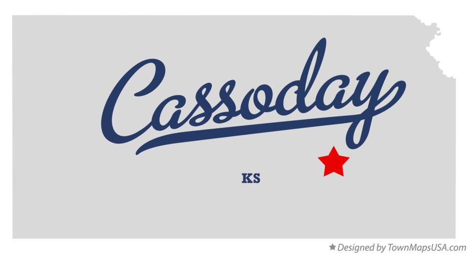 Map of Cassoday Kansas KS