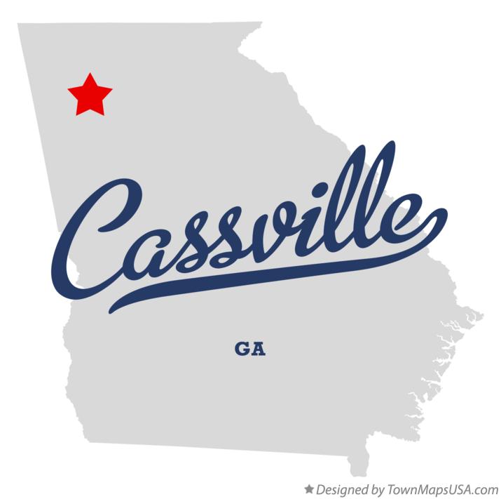 Map of Cassville Georgia GA