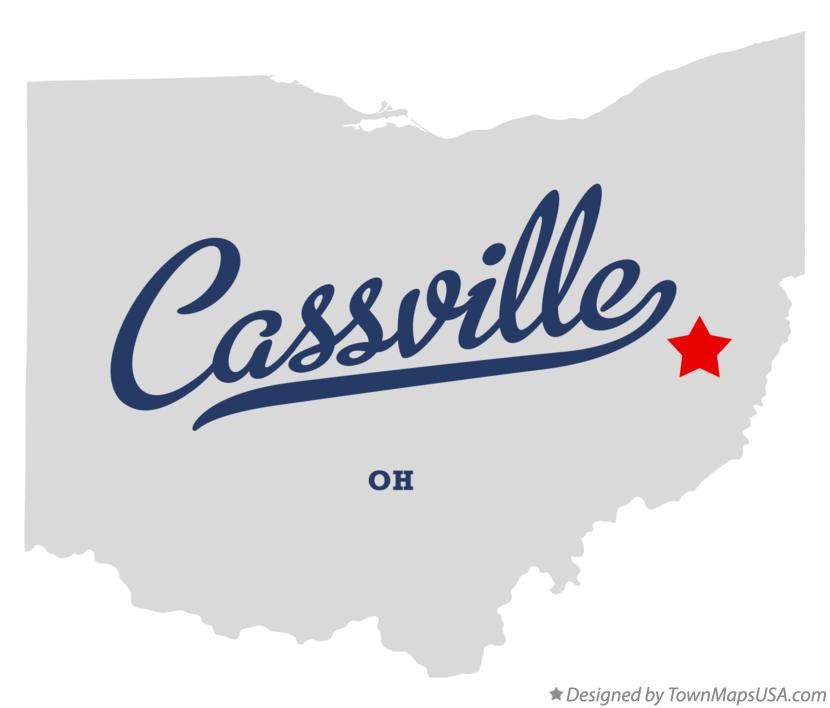 Map of Cassville Ohio OH