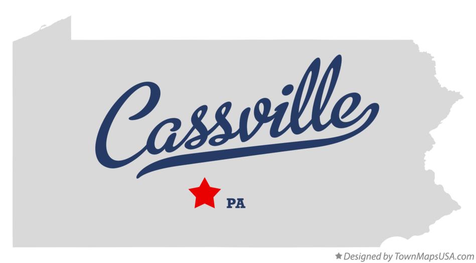 Map of Cassville Pennsylvania PA