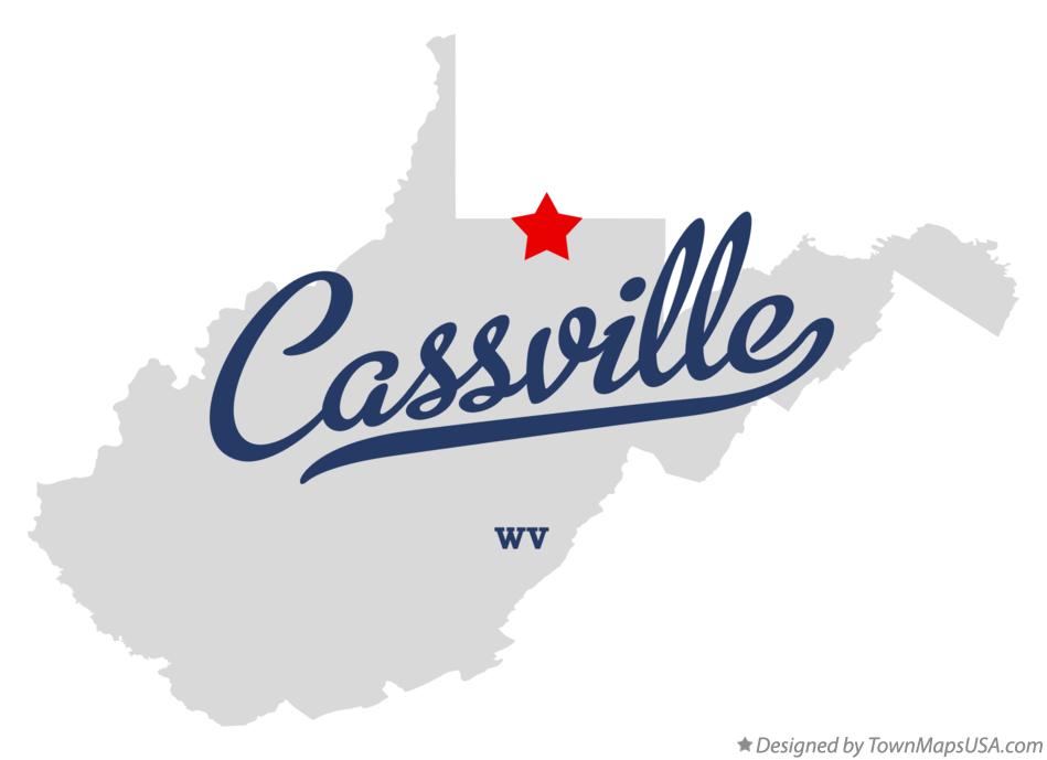 Map of Cassville West Virginia WV