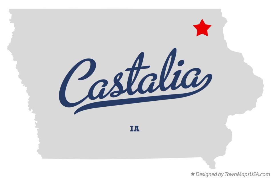 Map of Castalia Iowa IA