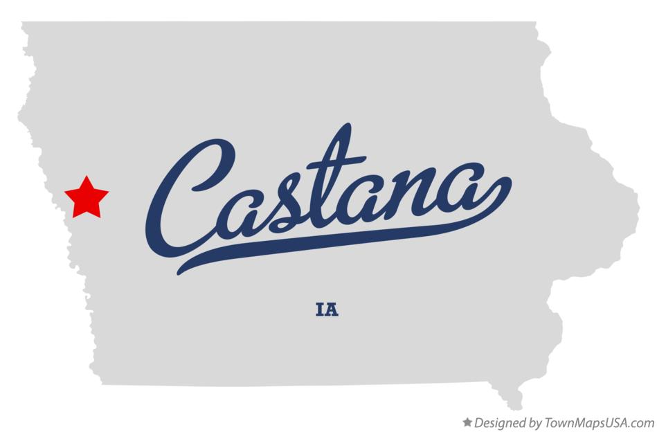 Map of Castana Iowa IA