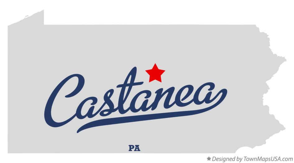 Map of Castanea Pennsylvania PA