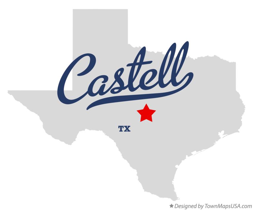 Map of Castell Texas TX