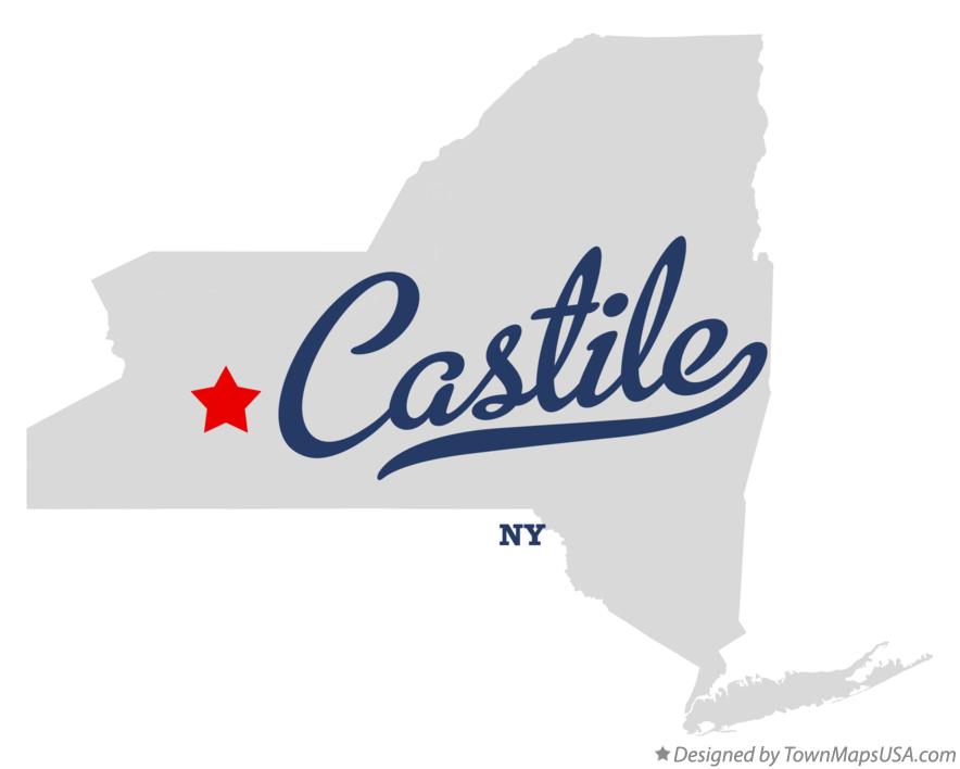 Map of Castile New York NY