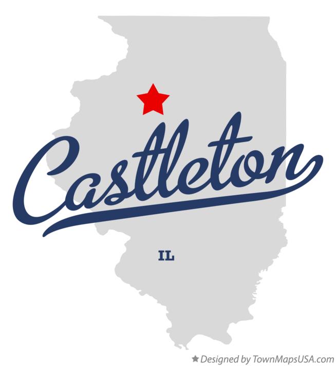 Map of Castleton Illinois IL