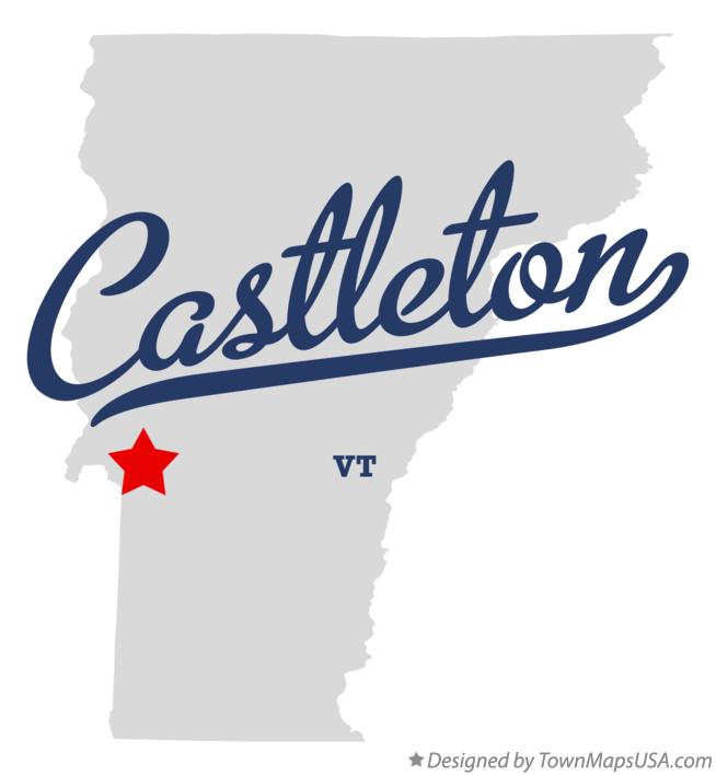Map of Castleton Vermont VT