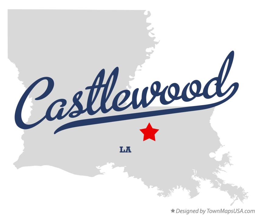 Map of Castlewood Louisiana LA