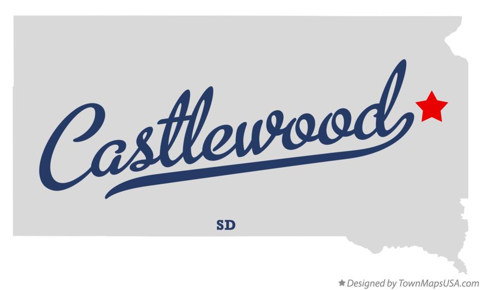 Map of Castlewood South Dakota SD