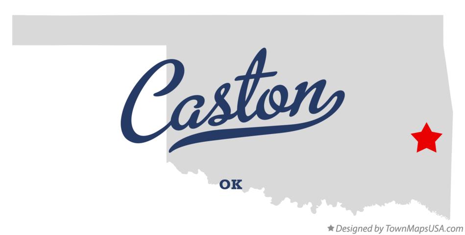 Map of Caston Oklahoma OK