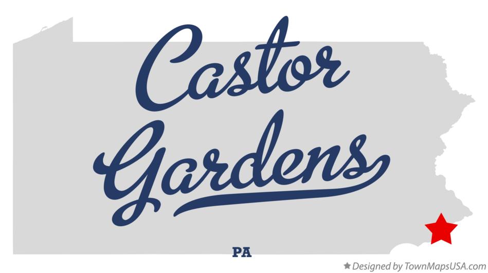 Map of Castor Gardens Pennsylvania PA