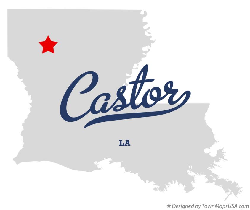 Map of Castor Louisiana LA