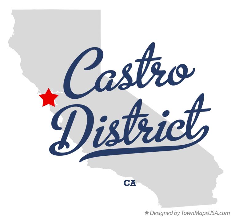 Map of Castro District California CA
