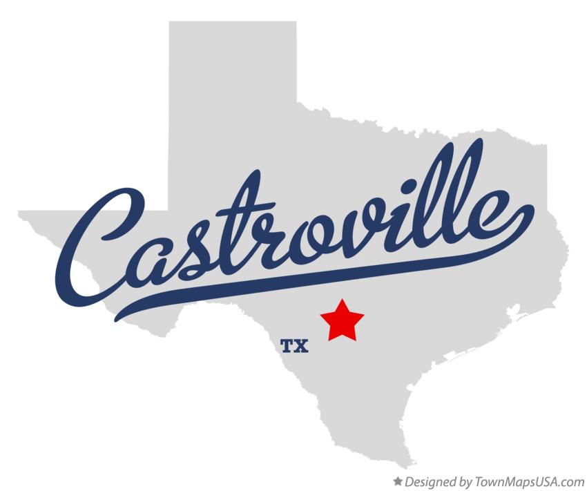 Map of Castroville Texas TX