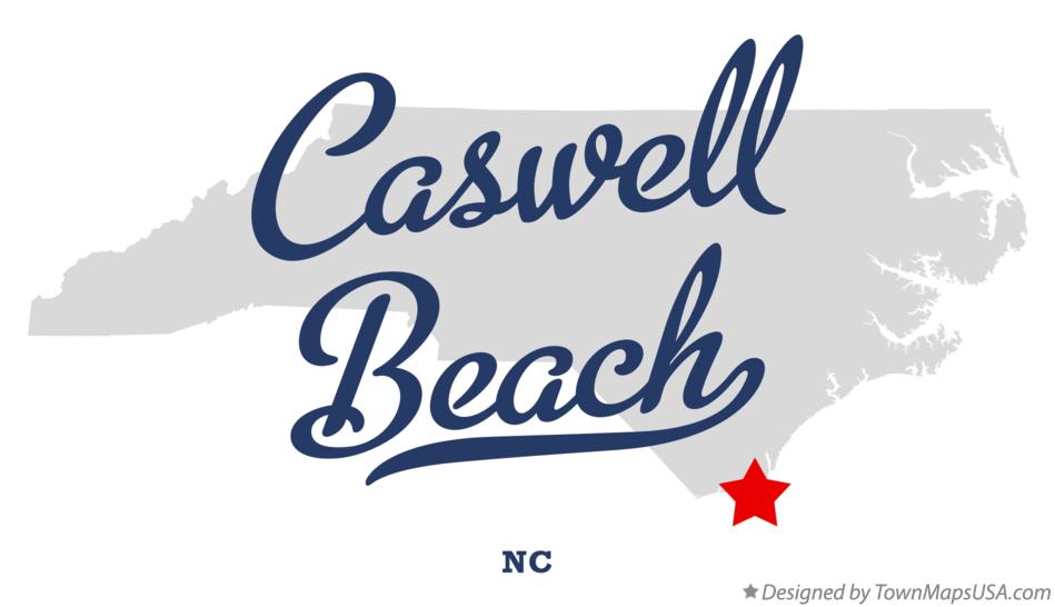 Map of Caswell Beach North Carolina NC