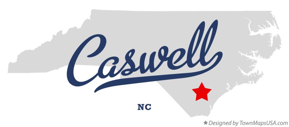 Map of Caswell North Carolina NC