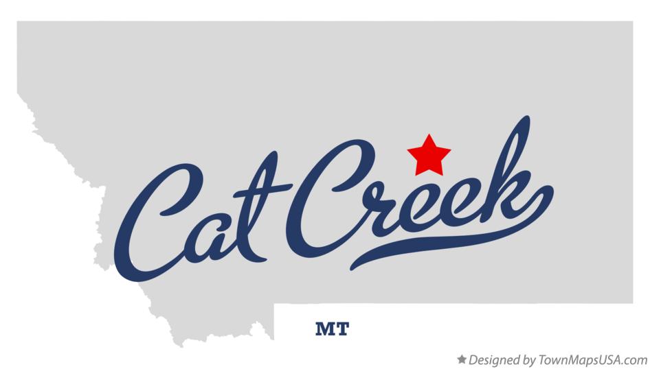 Map of Cat Creek Montana MT