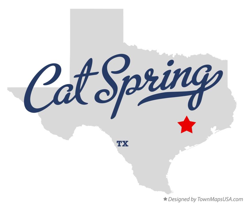 Map of Cat Spring, TX, Texas