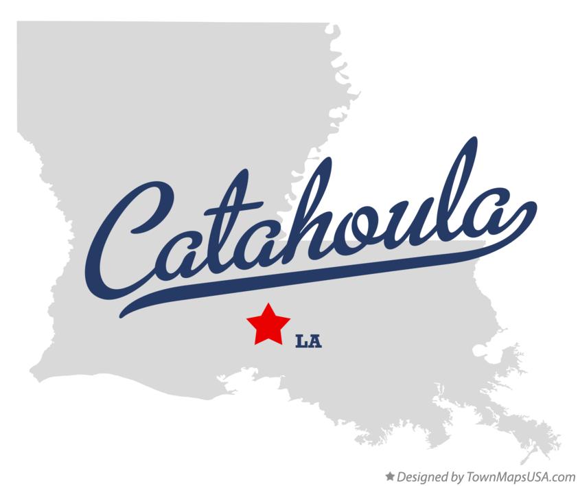 Map of Catahoula Louisiana LA