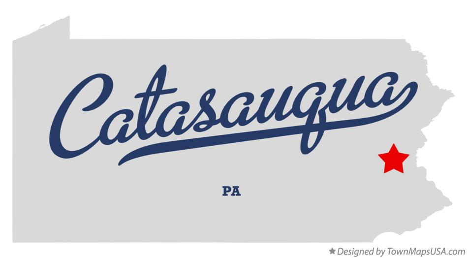 Map of Catasauqua Pennsylvania PA
