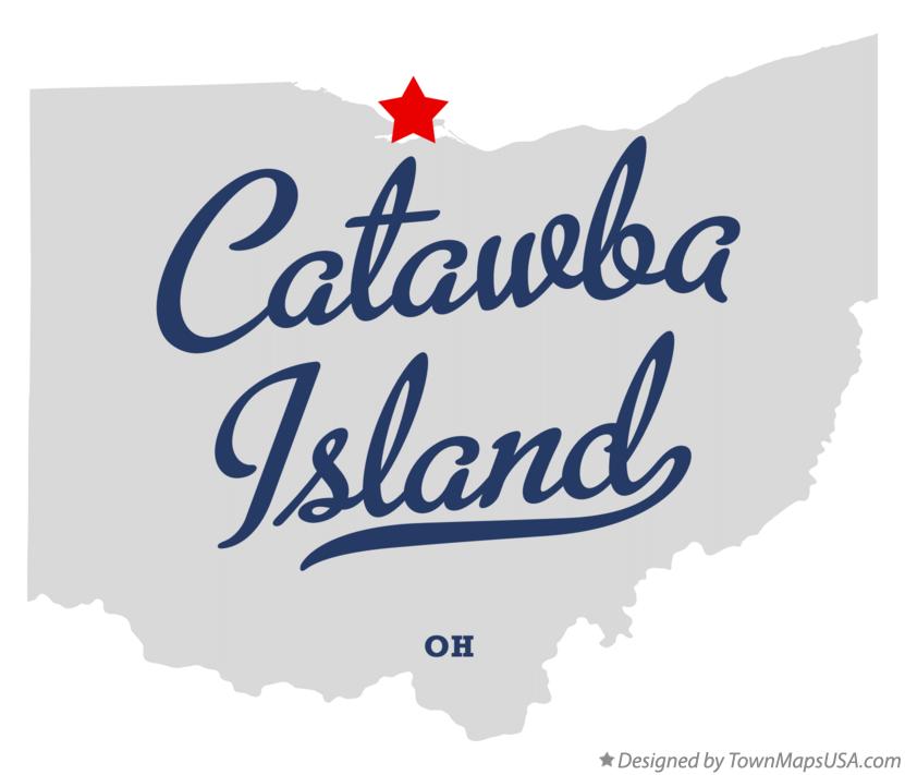 Map of Catawba Island Ohio OH
