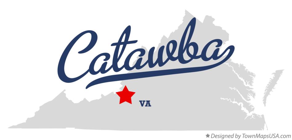 Map of Catawba Virginia VA