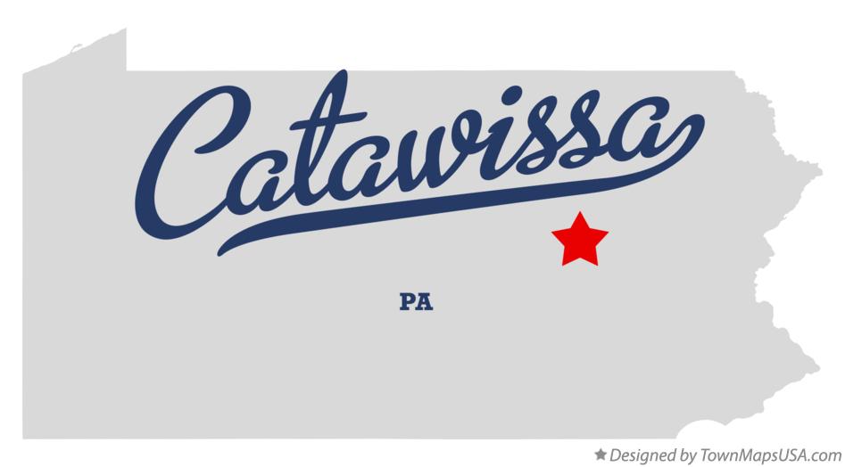 Map of Catawissa Pennsylvania PA