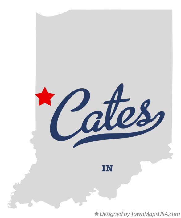 Map of Cates Indiana IN