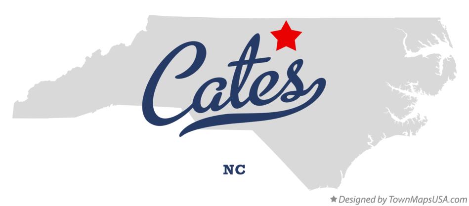 Map of Cates North Carolina NC