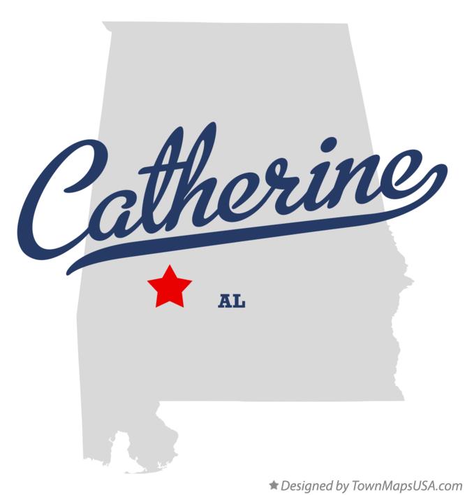 Map of Catherine Alabama AL