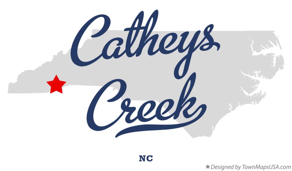 Map of Catheys Creek North Carolina NC