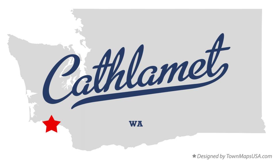 Map of Cathlamet Washington WA