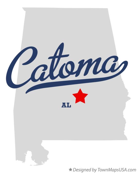 Map of Catoma Alabama AL