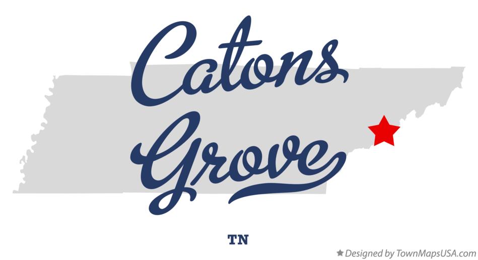 Map of Catons Grove Tennessee TN
