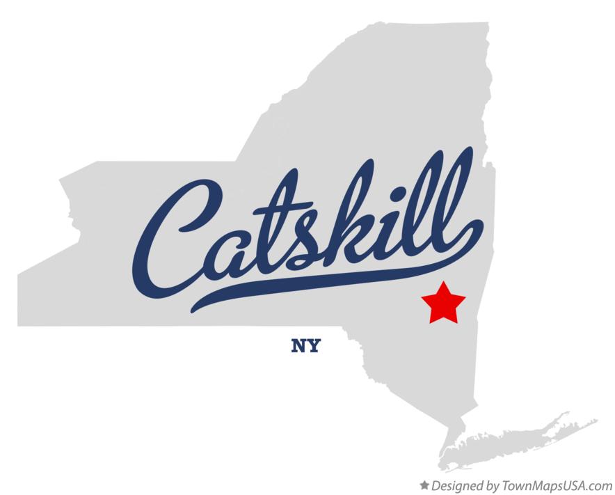 Map of Catskill New York NY