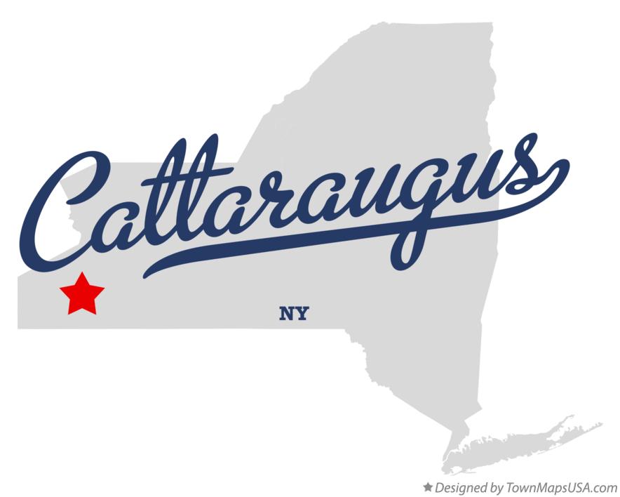 Map of Cattaraugus New York NY
